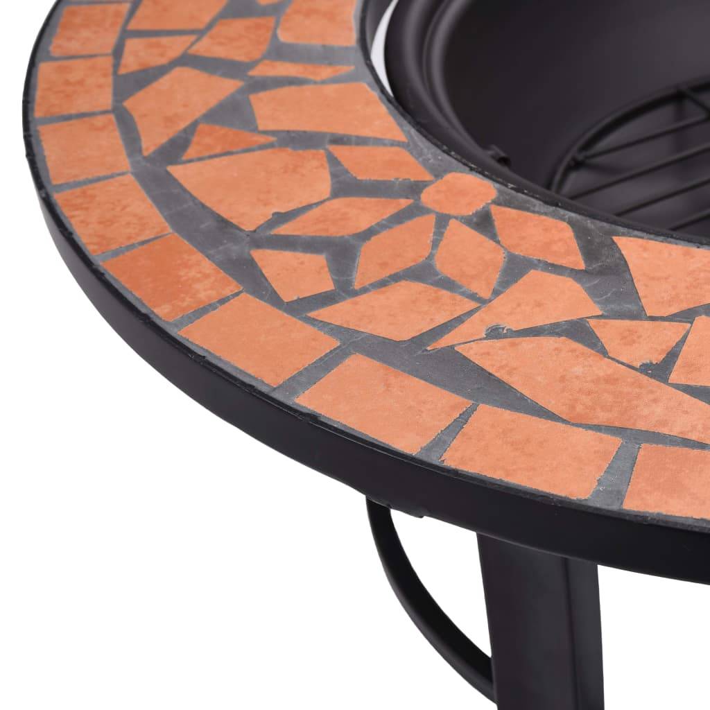 ComfortXL - Braséro Foyer Mosaïque en Céramique pour Jardin Terrasse Terre Cuite 68 cm – ComfortXL Outdoor Living - Image 7