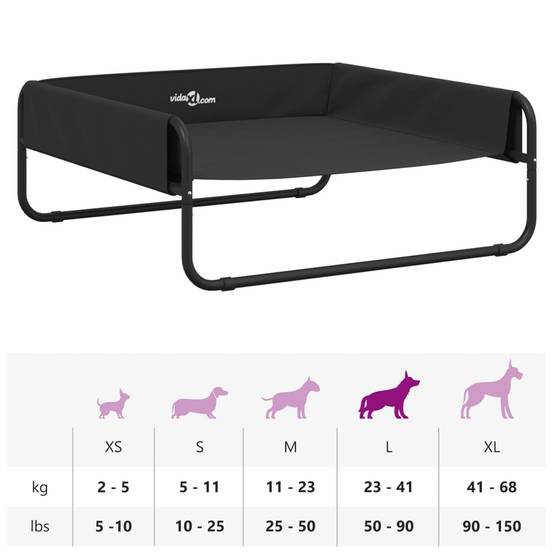 Panier pour Chien Surélevé 85cm, Lit Robuste et Aéré pour Jardin ou Maison, Anthracite – ComfortXL Pet Living - Image 10