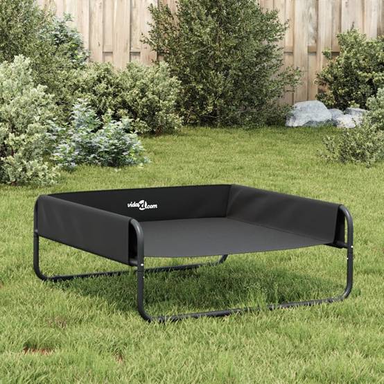 Panier pour Chien Surélevé 85cm, Lit Robuste et Aéré pour Jardin ou Maison, Anthracite – ComfortXL Pet Living - Image 4