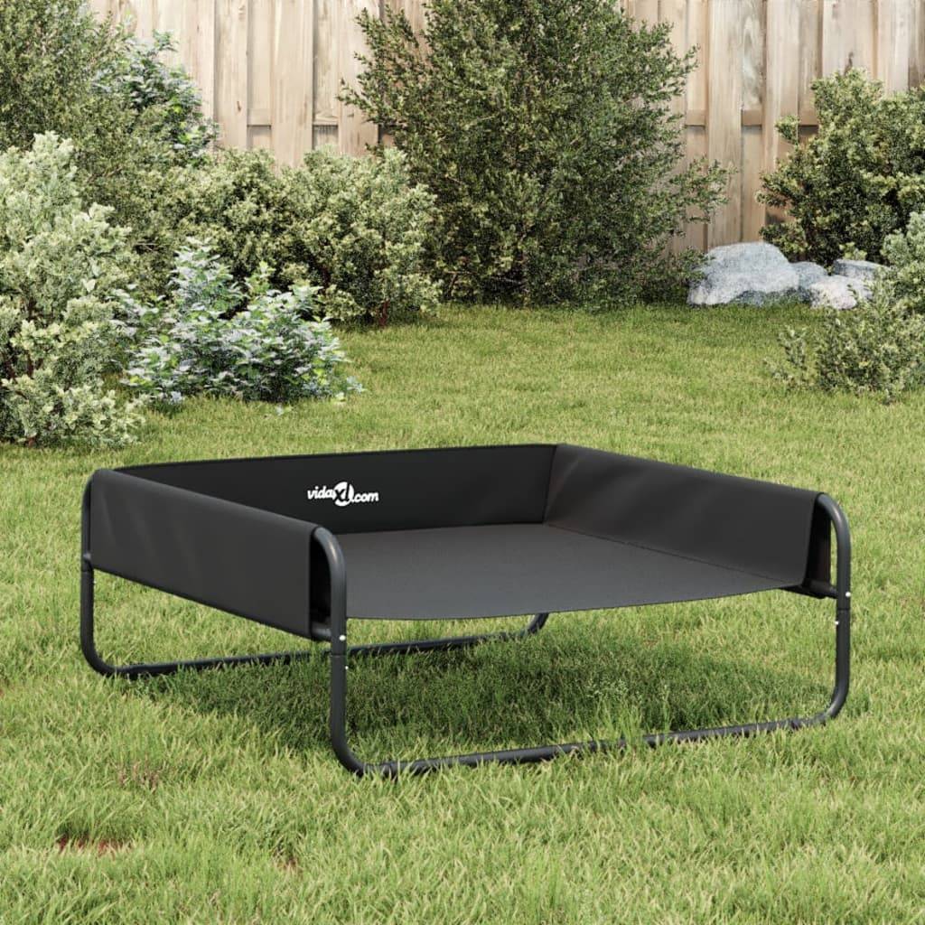 Panier pour Chien Surélevé 85cm, Lit Robuste et Aéré pour Jardin ou Maison, Anthracite – ComfortXL Pet Living - Image 4