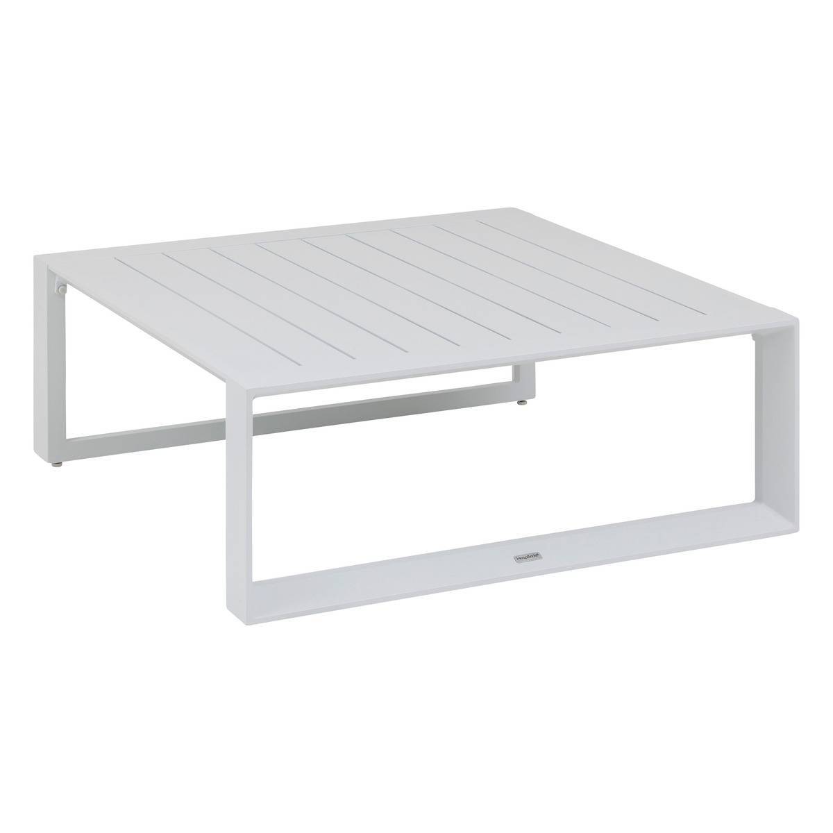 Hesperide - Table basse de jardin carrée "Allure" blanche 97x97x37cm en aluminium traité époxy Hespéride