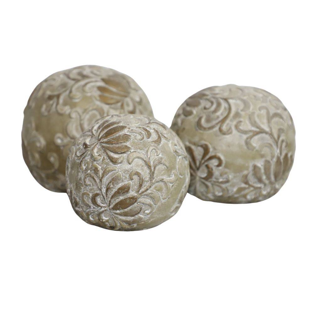 Chemin De Campagne - Boule décorative motifs "Arabesques" Ø.15 cm Chemin de campagne - Imagen 6