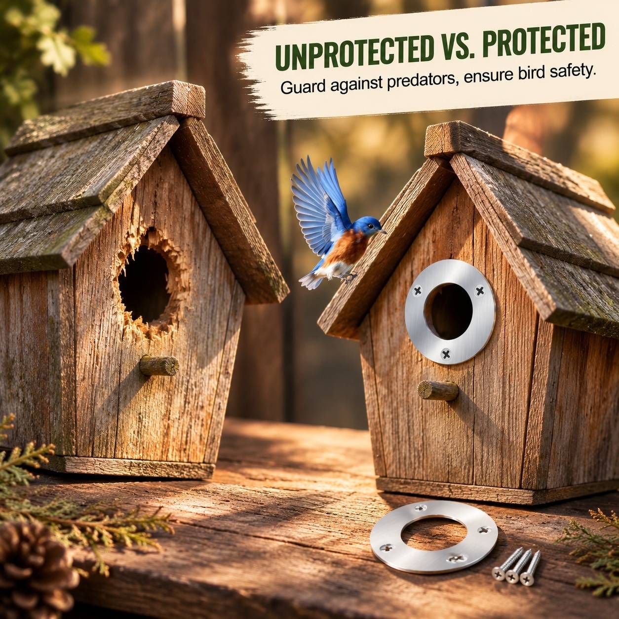 Plaques de Protection en Acier Inoxydable pour Nichoirs Oiseaux et Chauves-Souris - Image 9