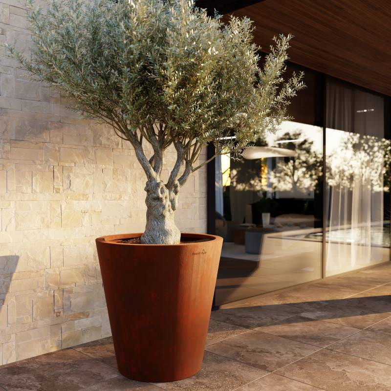 Cerland - Bac rond en acier corten 350L Cerland - Imagen 2