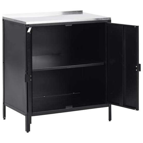 Beliani - Cuisine de jardin Acier Noir VILAMA - 80x50x90- Beliani - Image 4