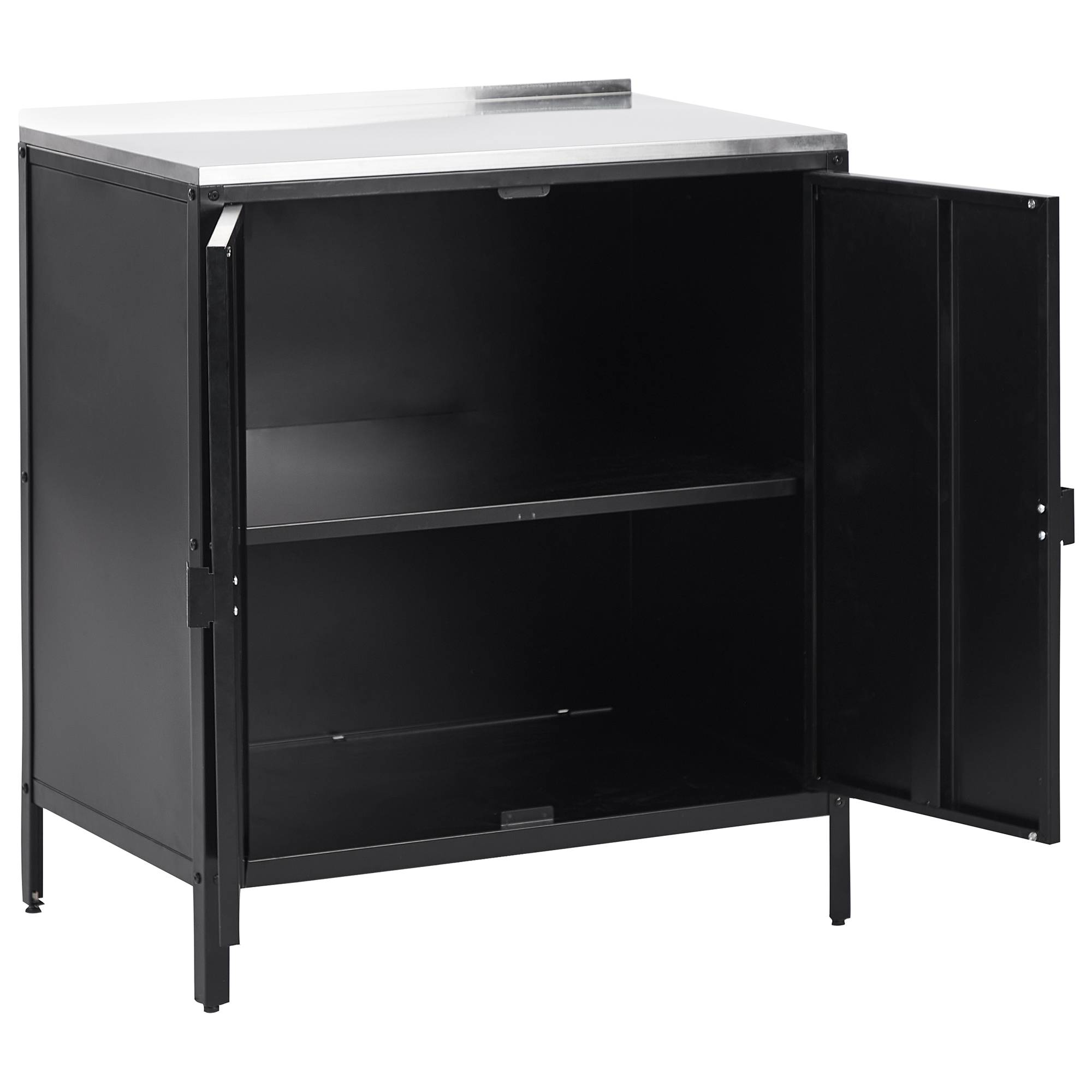 Beliani - Cuisine de jardin Acier Noir VILAMA - 80x50x90- Beliani - Image 4
