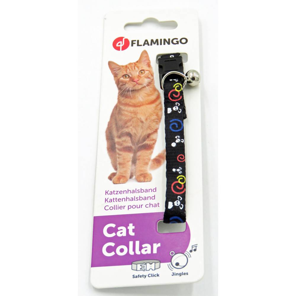 Collier réglable de 20 à 35 cm noir avec motif souris pour chat - Image 2