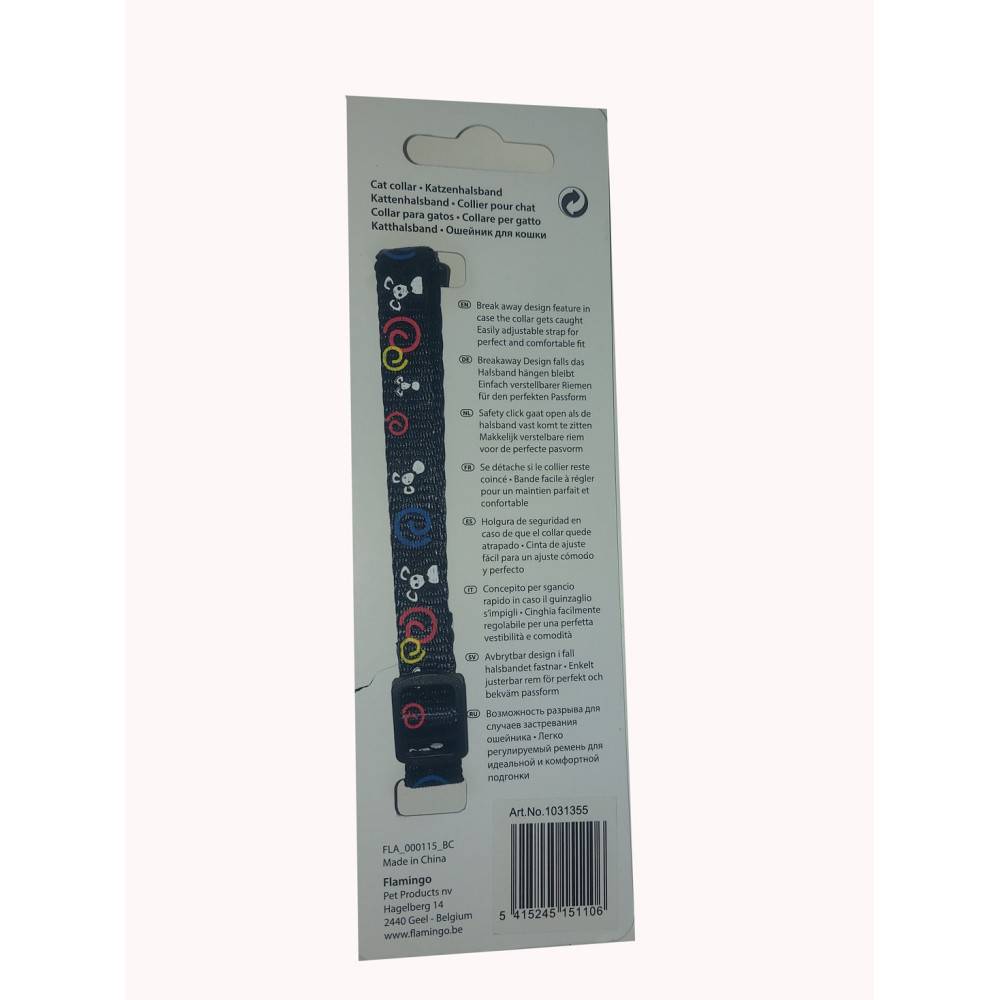 Collier réglable de 20 à 35 cm noir avec motif souris pour chat - Image 5