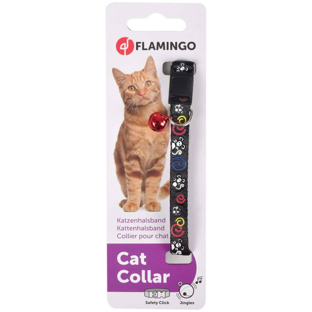 Collier réglable de 20 à 35 cm noir avec motif souris pour chat - Imagen 4
