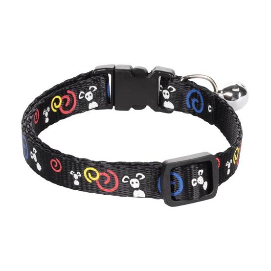 Collier réglable de 20 à 35 cm noir avec motif souris pour chat - Image 6