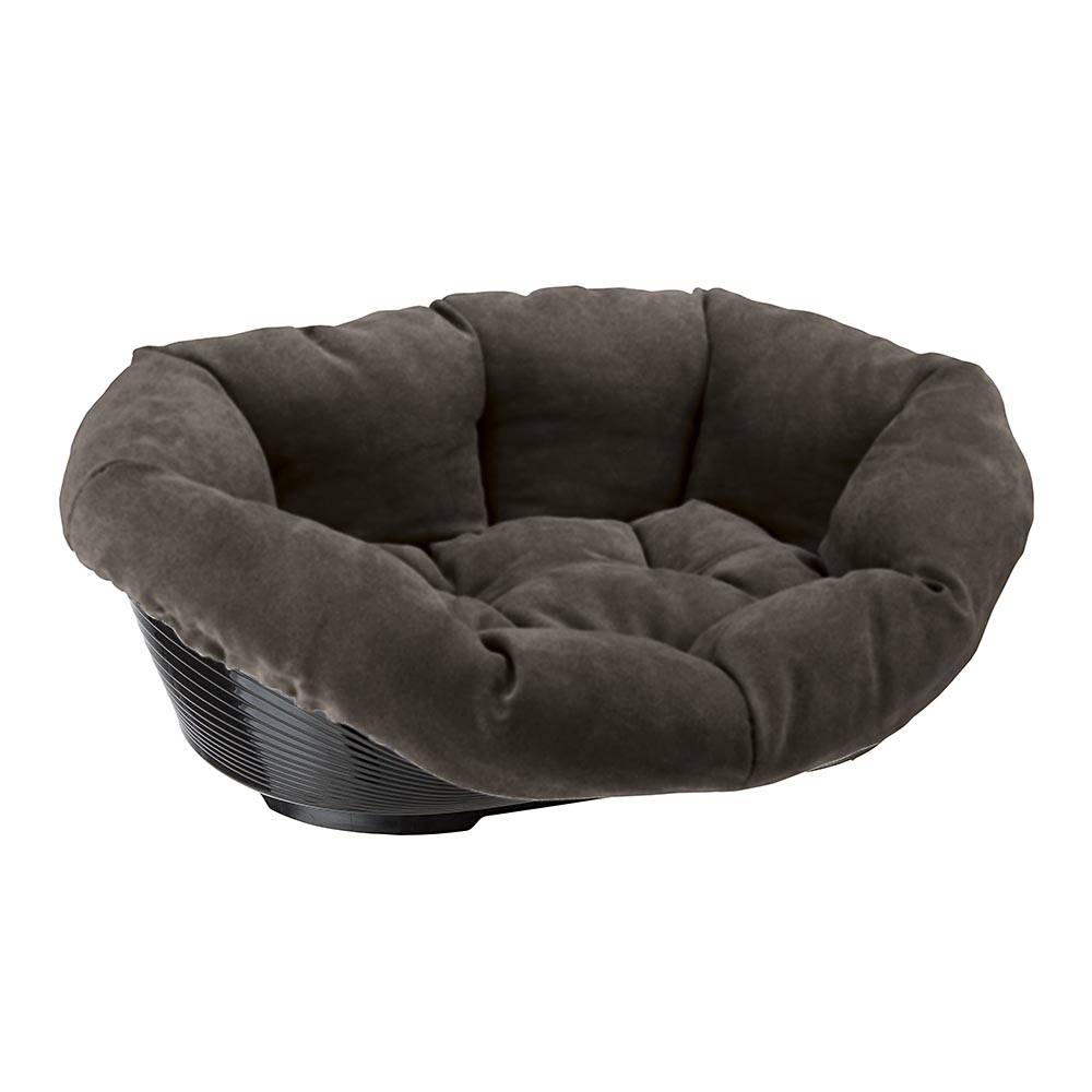 Ferplast - Ferplast Panier Chien et Chat avec Coussin SOFA' PRESTIGE 6 en Velours, Lavable, Lit pour Chien et Chat Intérieur Rembourré, Corbeille en Plastique, - Imagen 1