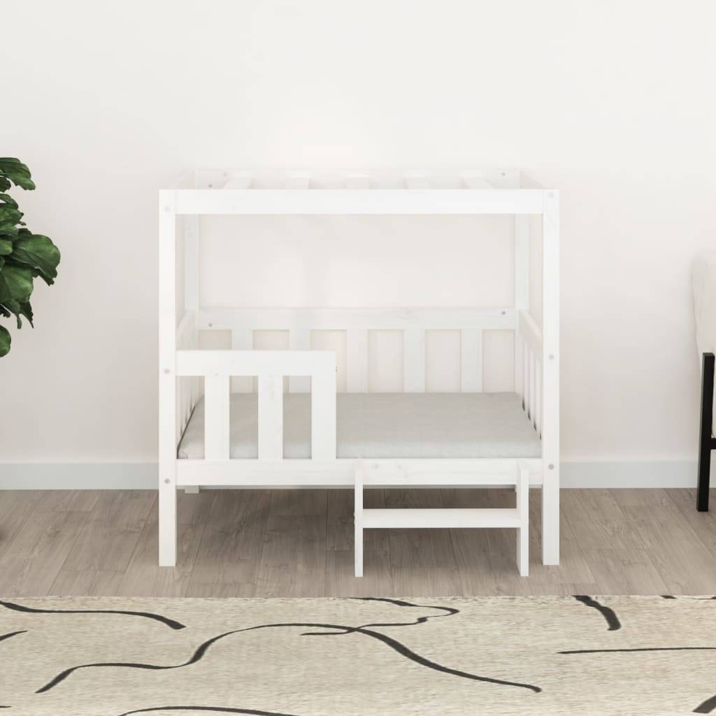 Vidaxl - Lit pour chien Blanc 95,5x73,5x90 cm Bois de pin solide vidaXL 822383 - Imagen 4