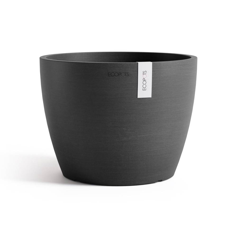 Ecopots - Pot Rond Stockholm 24 Gris Foncé - Ø 23,2 x H. 17,6 cm - 5,4 L ECOPOTS - Imagen 2