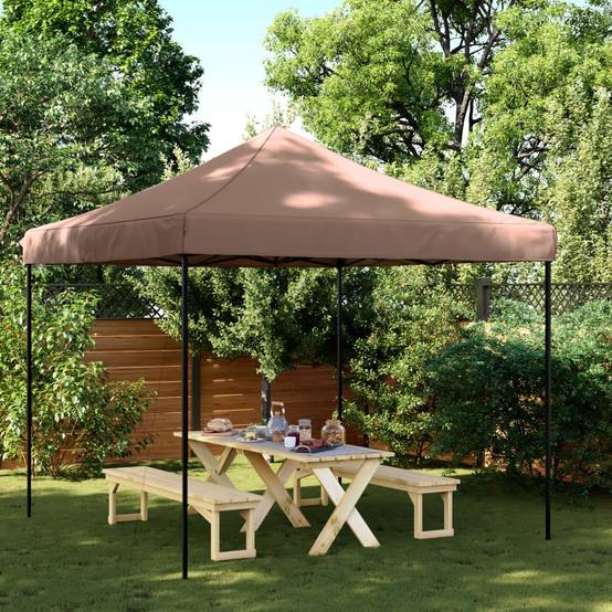 ComfortXL - Tente de Jardin Pliante 3x3 m Acier Pop-Up pour Événement Extérieur Marron – ComfortXL Outdoor Living - Image 1