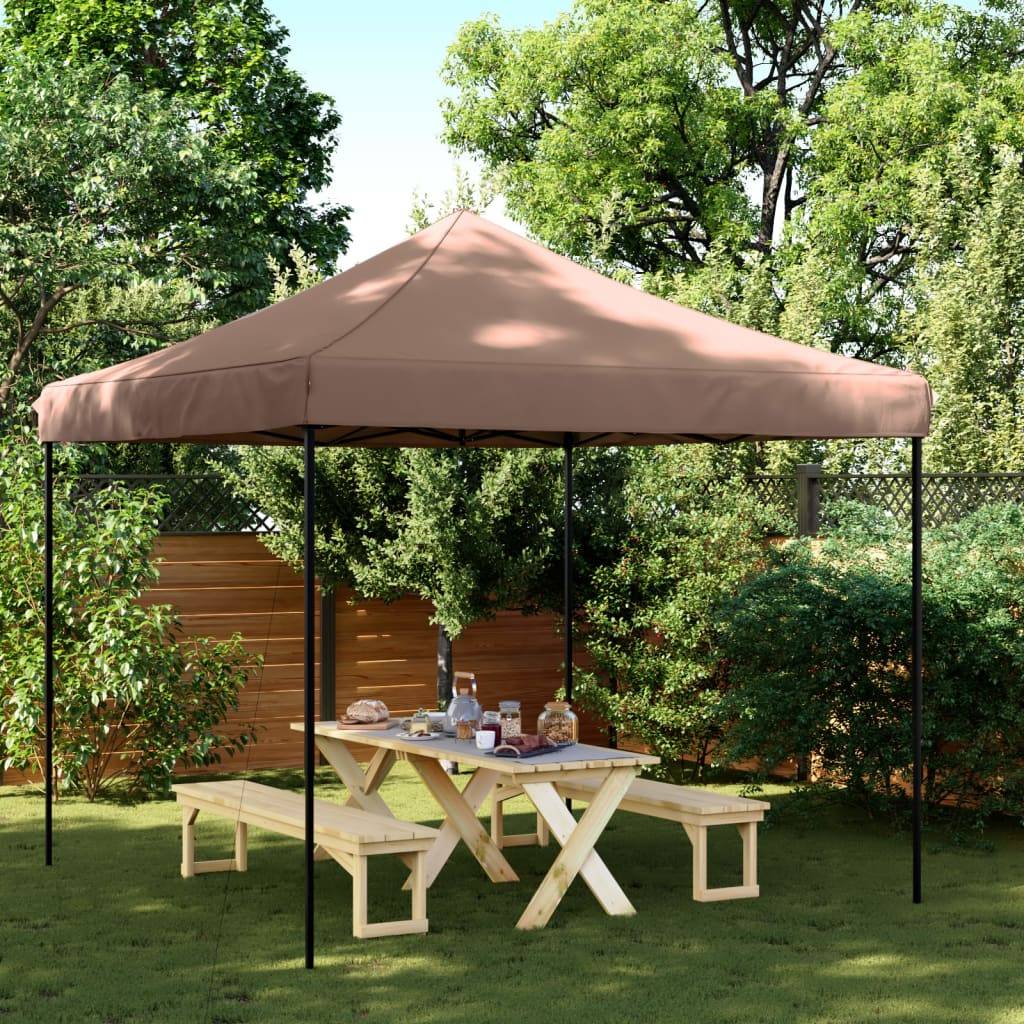 ComfortXL - Tente de Jardin Pliante 3x3 m Acier Pop-Up pour Événement Extérieur Marron – ComfortXL Outdoor Living - Image 1