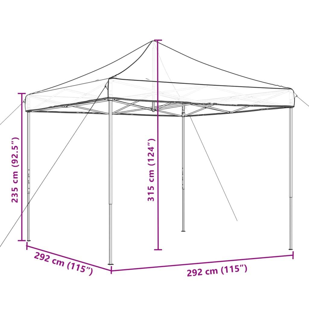 ComfortXL - Tente de Jardin Pliante 3x3 m Acier Pop-Up pour Événement Extérieur Marron – ComfortXL Outdoor Living - Image 9