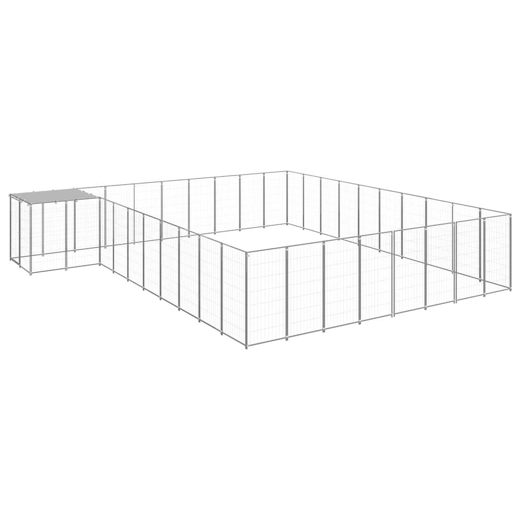 Vidaxl - Chenil Argenté 25,41 m² Acier vidaXL 3082246 - Imagen 2