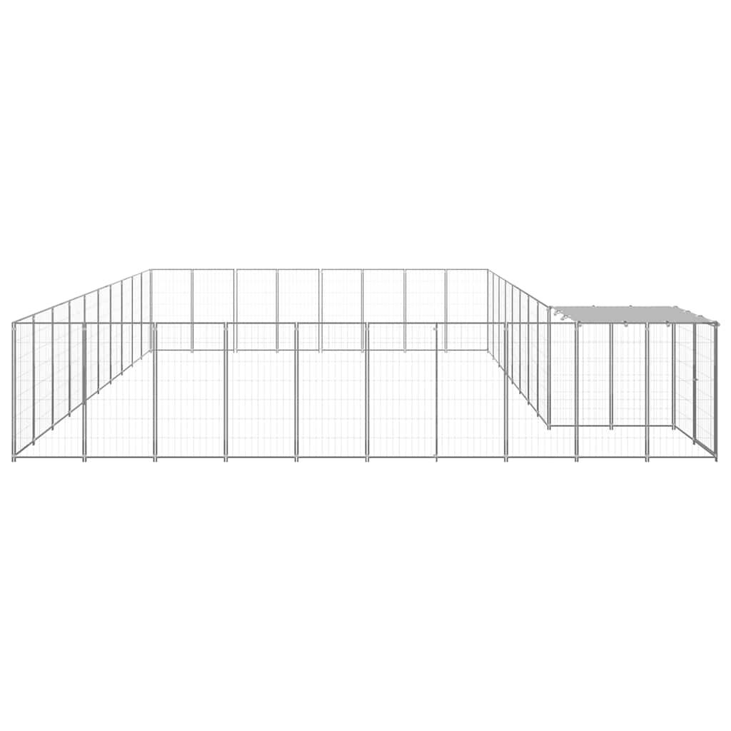 Vidaxl - Chenil Argenté 25,41 m² Acier vidaXL 3082246 - Imagen 5