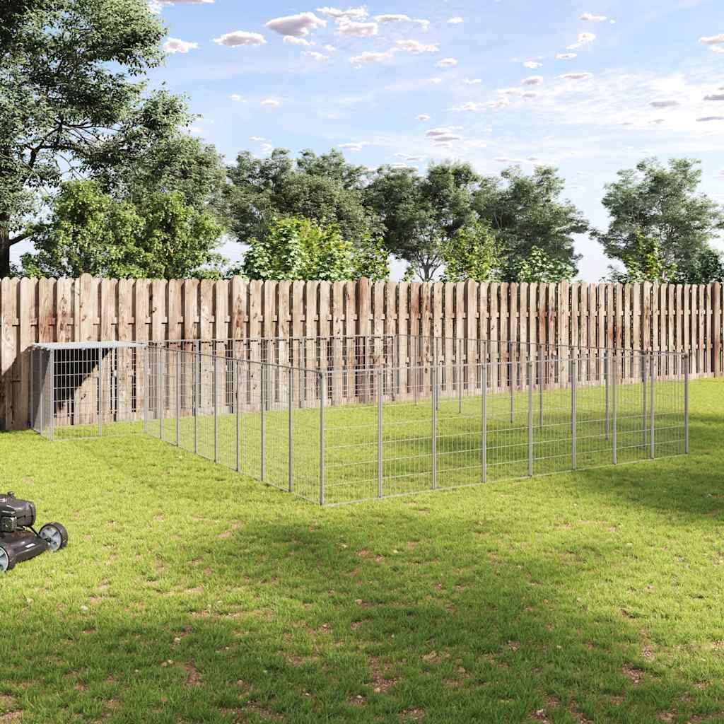 Vidaxl - Chenil Argenté 25,41 m² Acier vidaXL 3082246 - Imagen 1