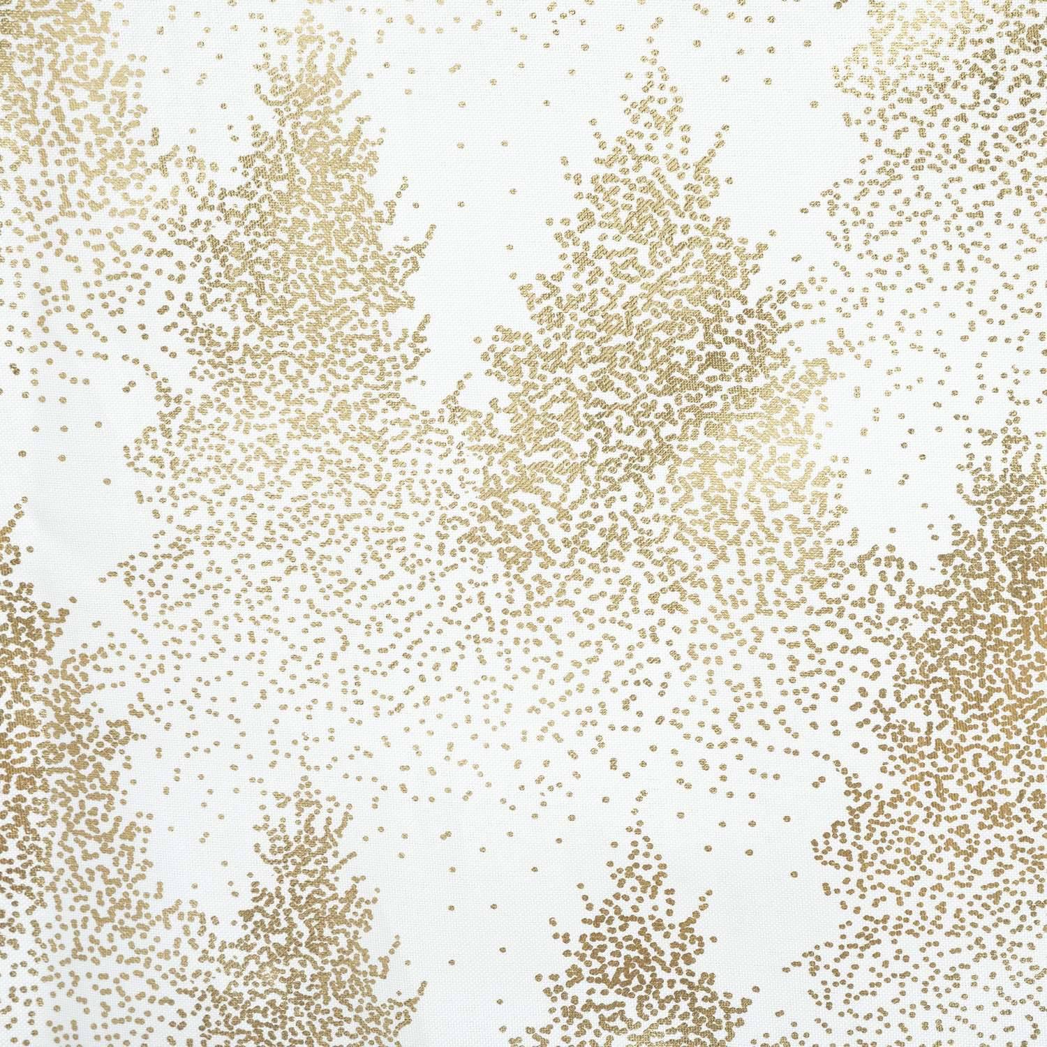 Atmosphera - Nappe de Noël rectangulaire motifs sapins - L. 140 x 240 cm - Blanc et doré - Atmosphera - Imagen 2