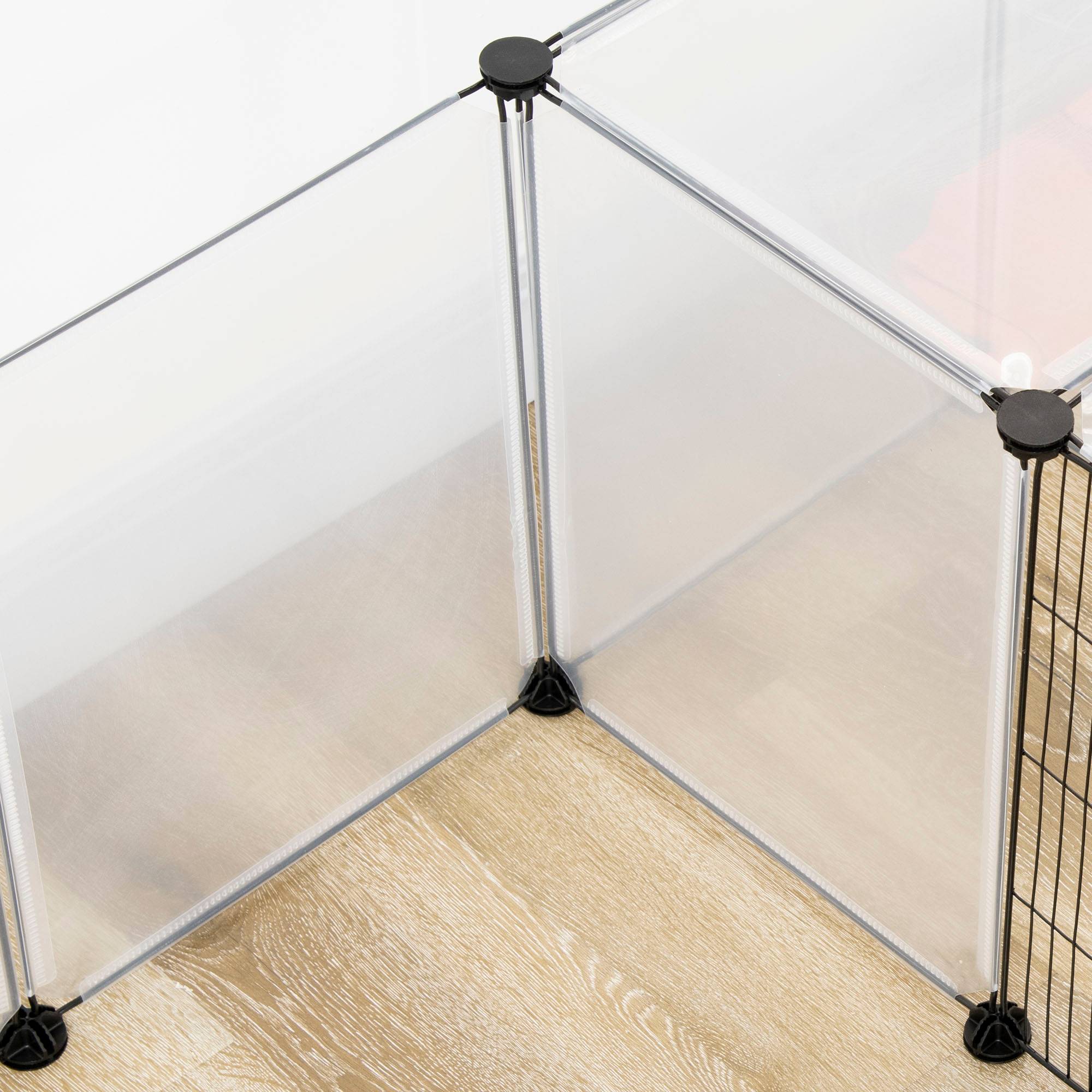 Enclos modulable pour petits animaux acier et résine blanc 175 x 70 x 45 cm - PANGIVO - Image 10