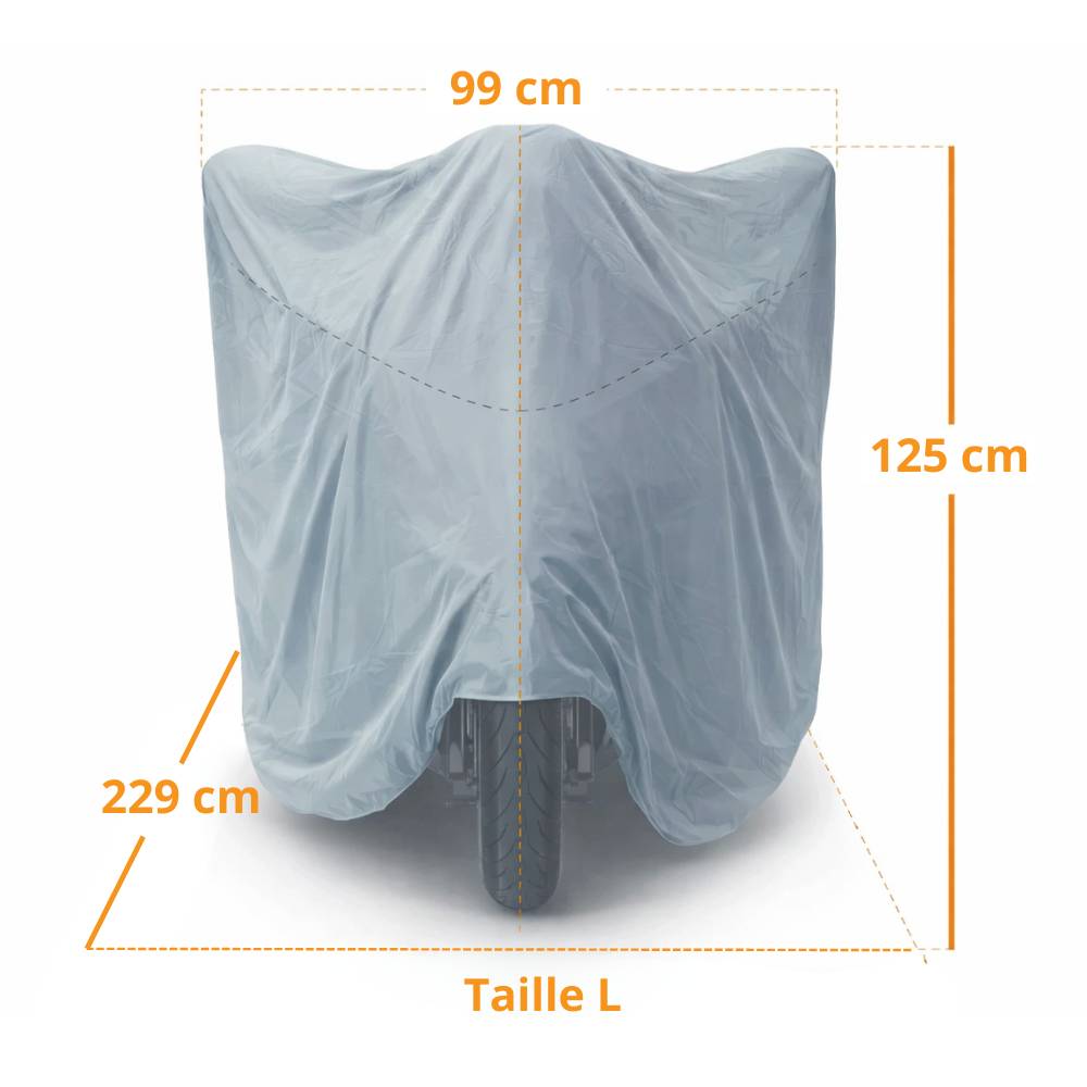 Euro Vanadium - Housse pour moto - intérieur 229 x 99 x 125 Gris - Imagen 2