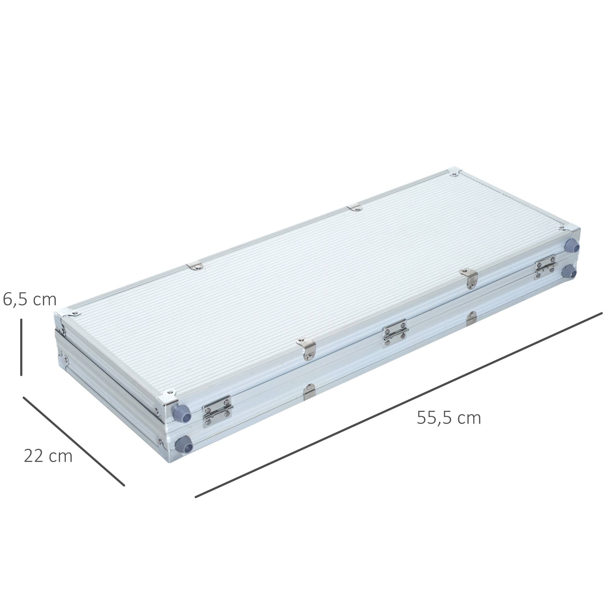 Mallette de Poker Coffret de Poker Complet avec 500 jetons 2 Jeux de Cartes + 5 dés Bouton Dealer 2 clés alu. - Image 5