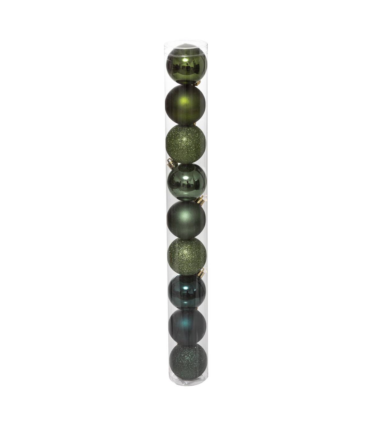 Déco de sapin Lot de 9 Boules de Noël D 6 cm - Vert Olive et Kaki