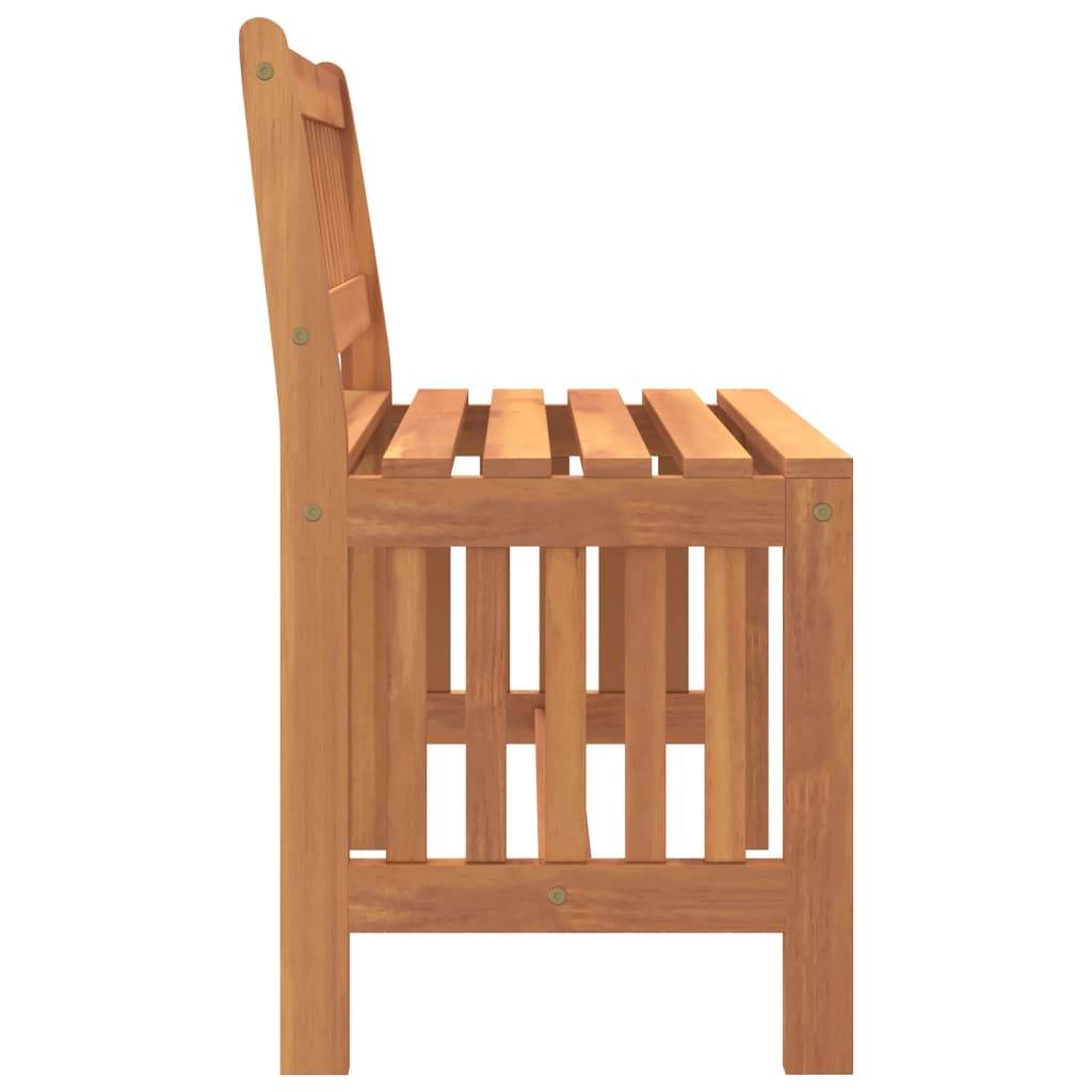 Helloshop26 - Banc de jardin meuble de patio d'extérieur terrasse 80 x 45 x 77 cm bois massif d'eucalyptus - Imagen 3