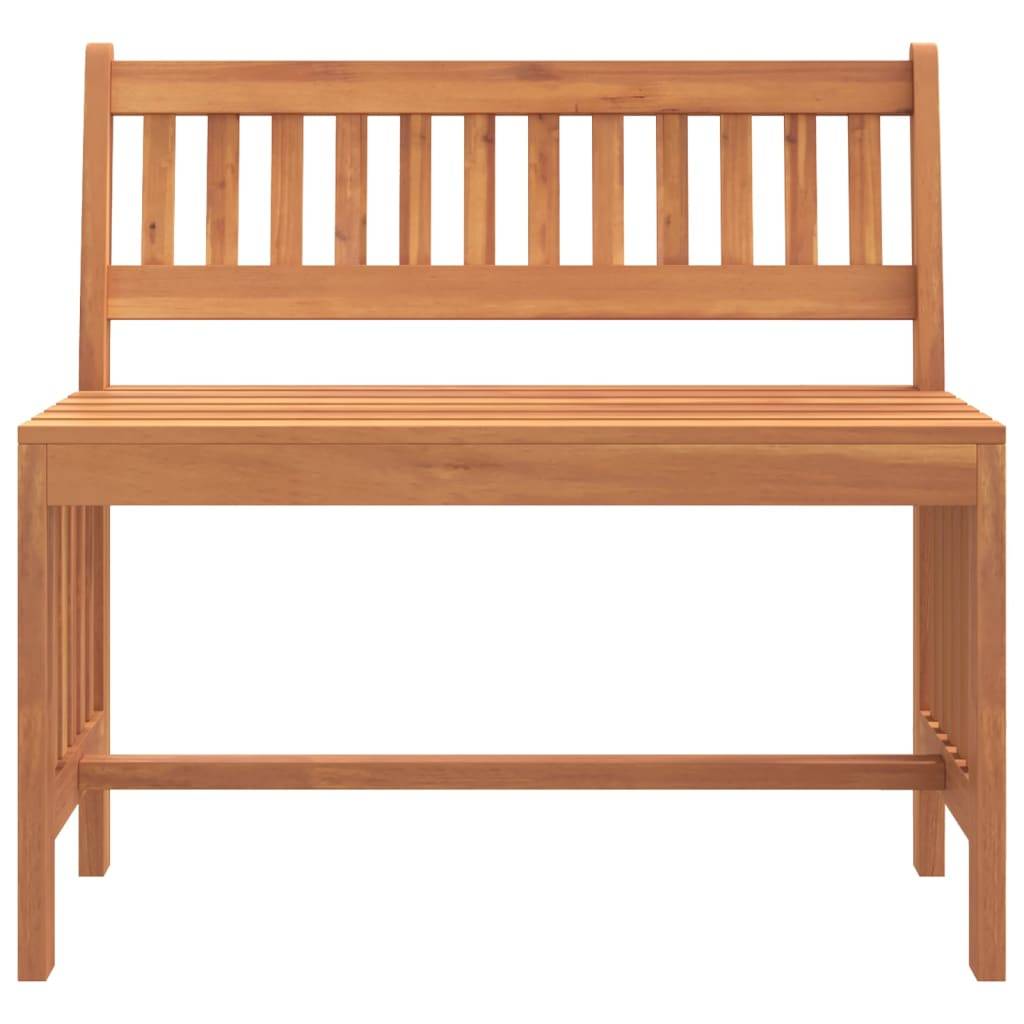 Helloshop26 - Banc de jardin meuble de patio d'extérieur terrasse 80 x 45 x 77 cm bois massif d'eucalyptus - Imagen 2