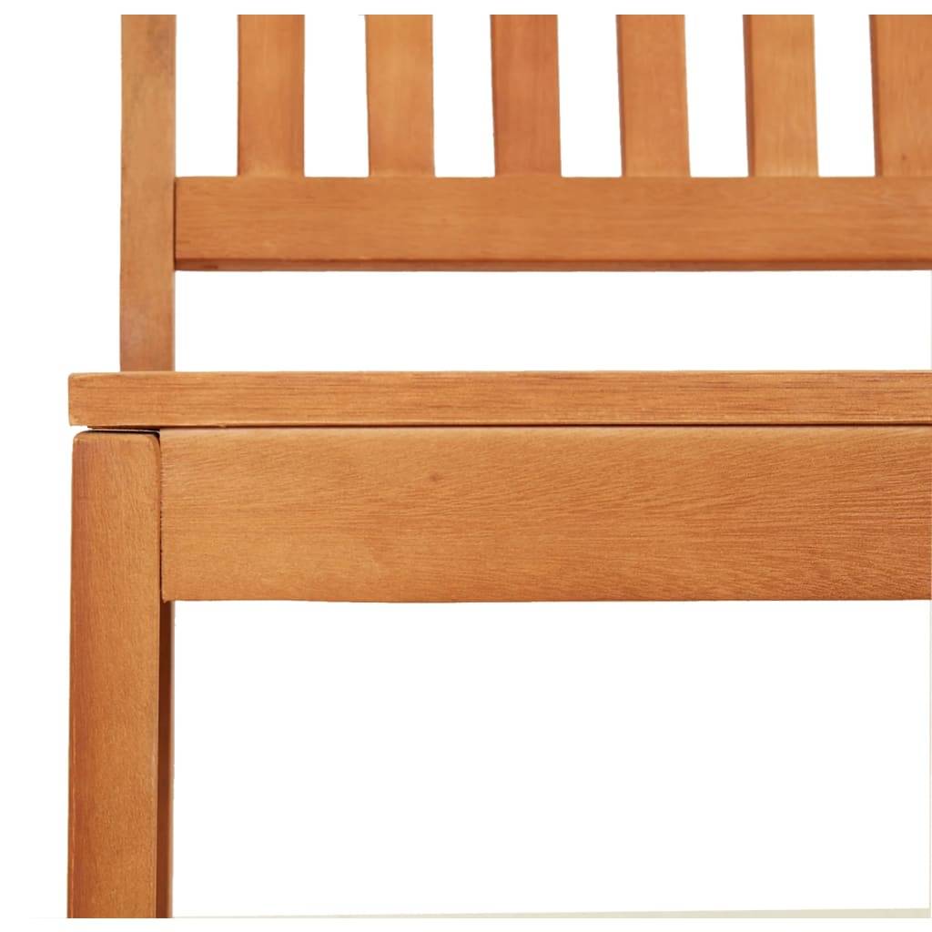 Helloshop26 - Banc de jardin meuble de patio d'extérieur terrasse 80 x 45 x 77 cm bois massif d'eucalyptus - Imagen 4