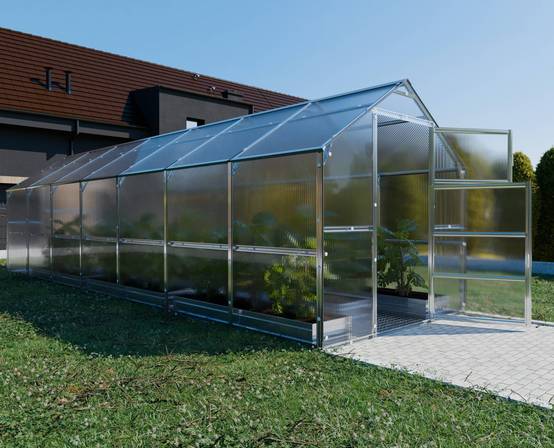 KLASIKA GREENHOUSES - Serre KLASIKA BERNARD 2,35 x 7 m (16,45 m²), 4 mm avec revêtement en polycarbonate - Image 3