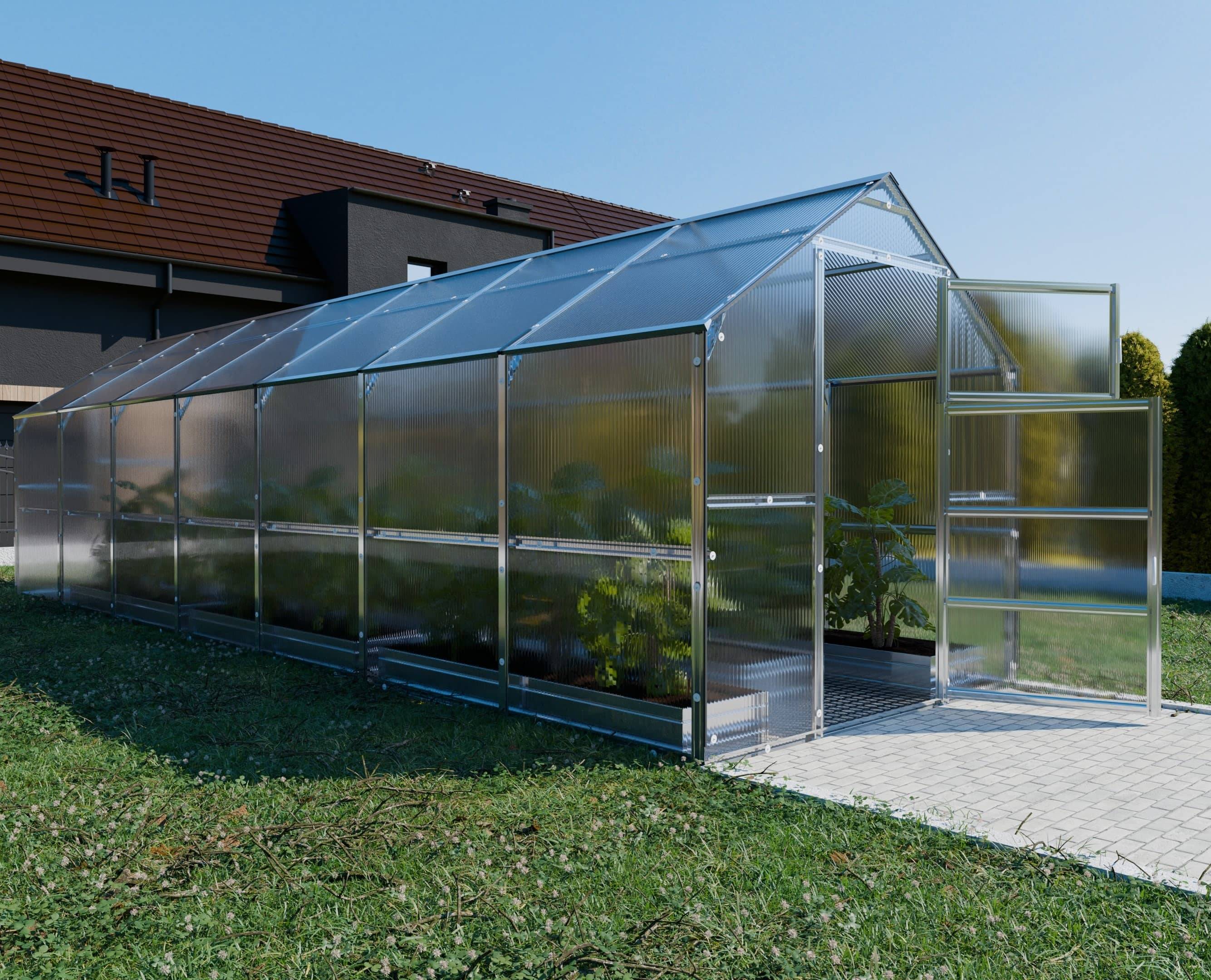 KLASIKA GREENHOUSES - Serre KLASIKA BERNARD 2,35 x 7 m (16,45 m²), 4 mm avec revêtement en polycarbonate - Image 3