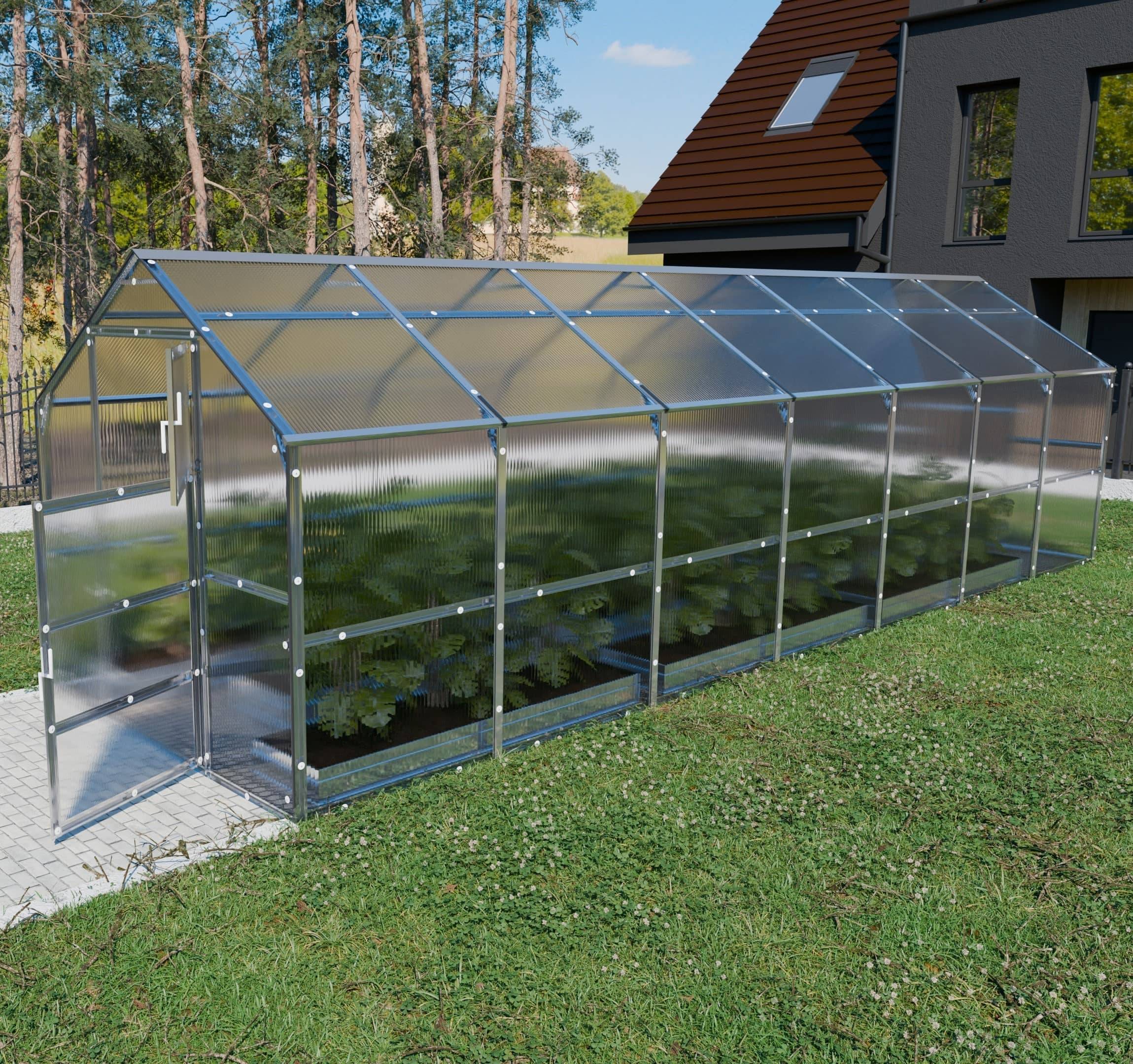 KLASIKA GREENHOUSES - Serre KLASIKA BERNARD 2,35 x 7 m (16,45 m²), 4 mm avec revêtement en polycarbonate - Image 2