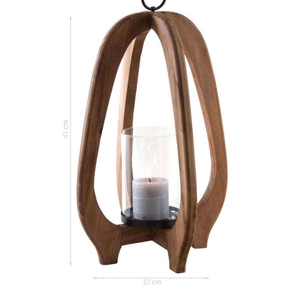 Aubry Gaspard - Lanterne en bois et en verre Ovalia - Imagen 4