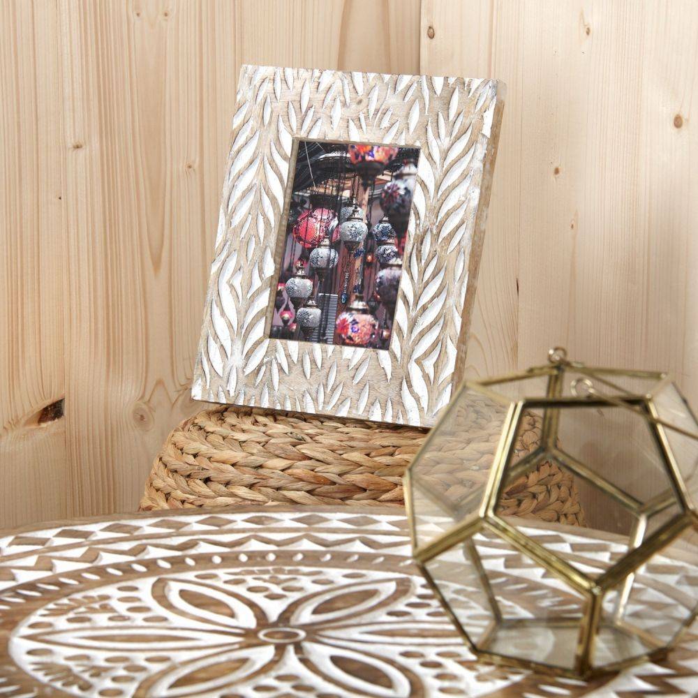 Aubry Gaspard - Cadre photo en manguier feuillages Pour photo 13 x 18 cm - Imagen 3