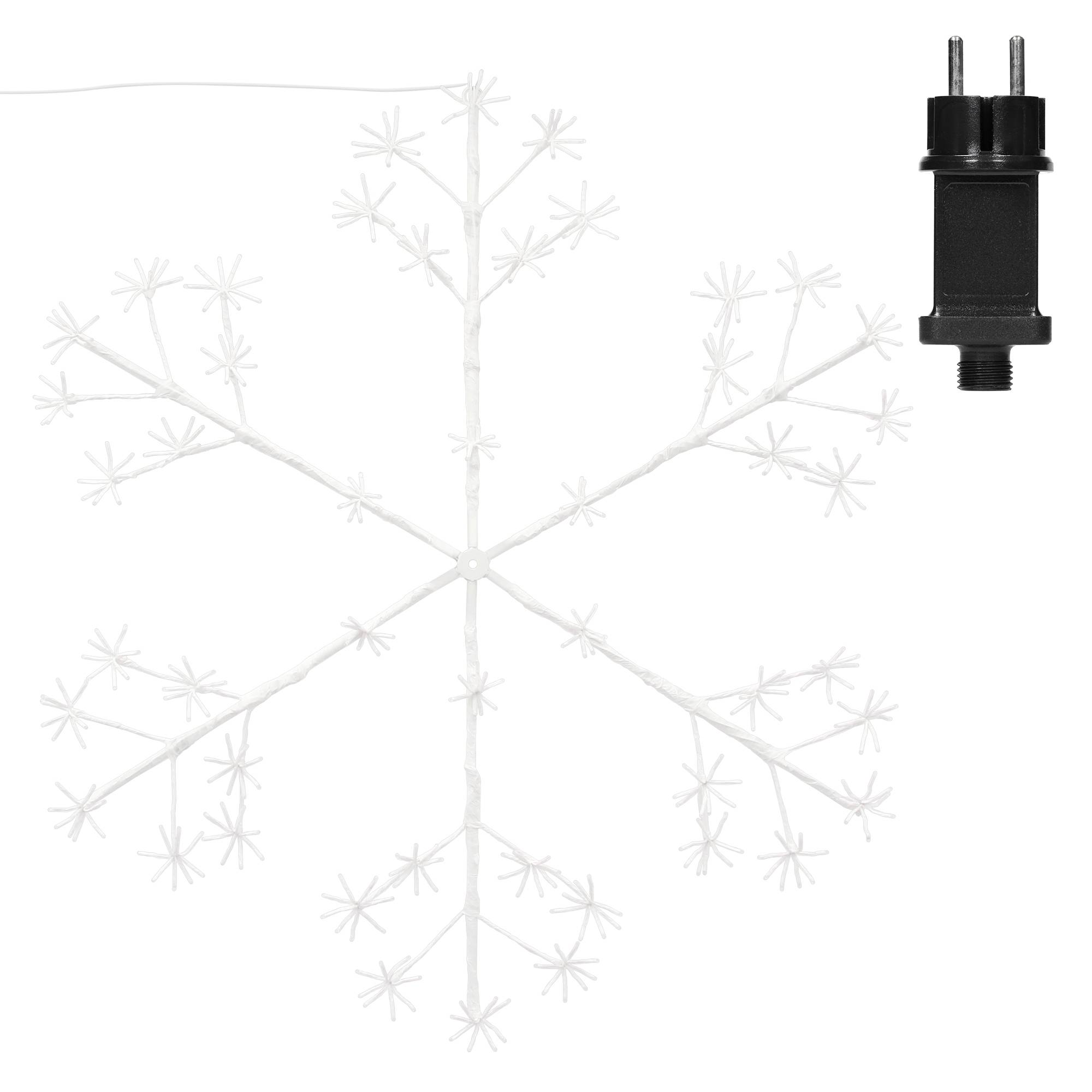 Ecd-Germany - Flocon de neige 384 LEDs chaîne lumineuse blanc chaud déco intérieur/extérieur - Imagen 3