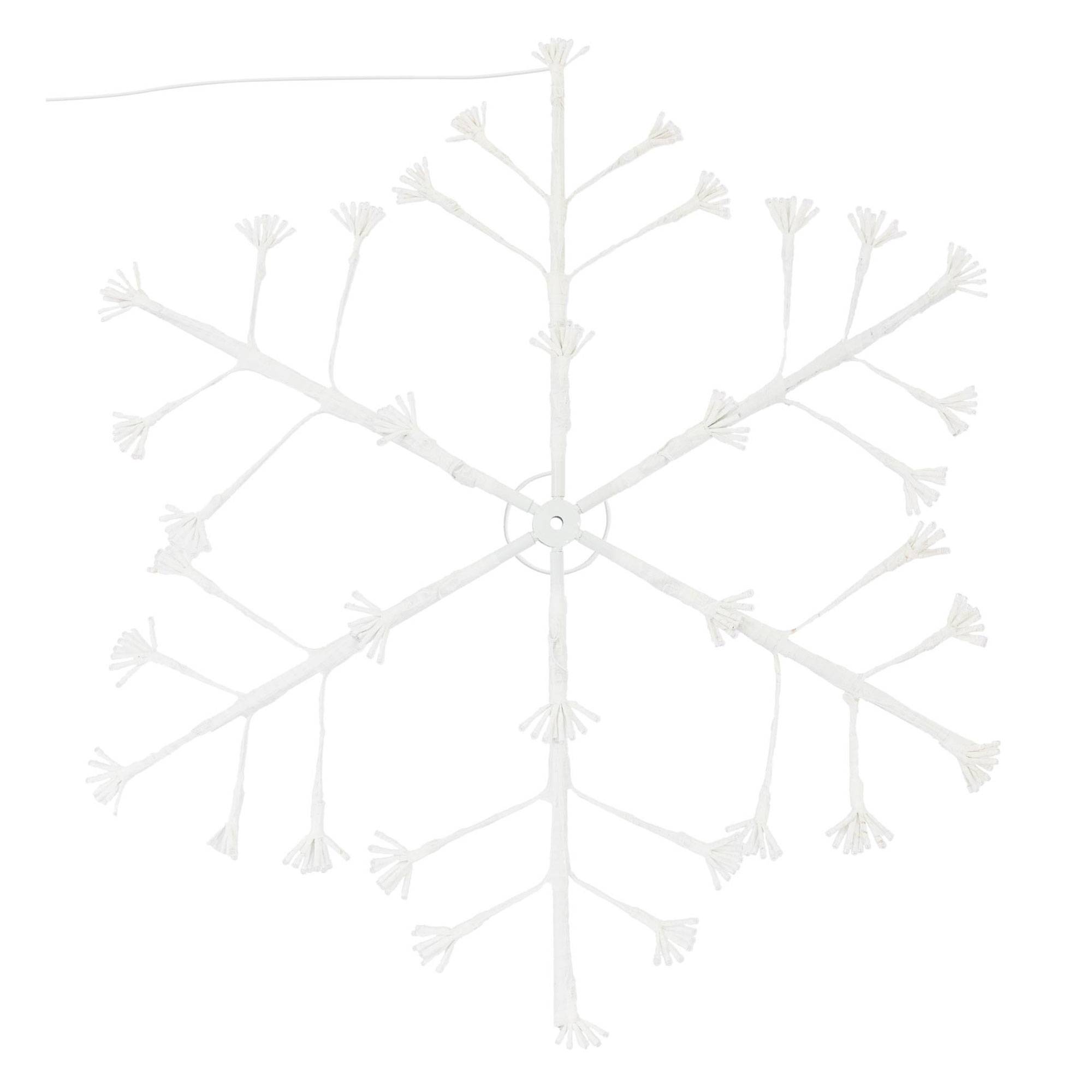 Ecd-Germany - Flocon de neige 384 LEDs chaîne lumineuse blanc chaud déco intérieur/extérieur - Imagen 1