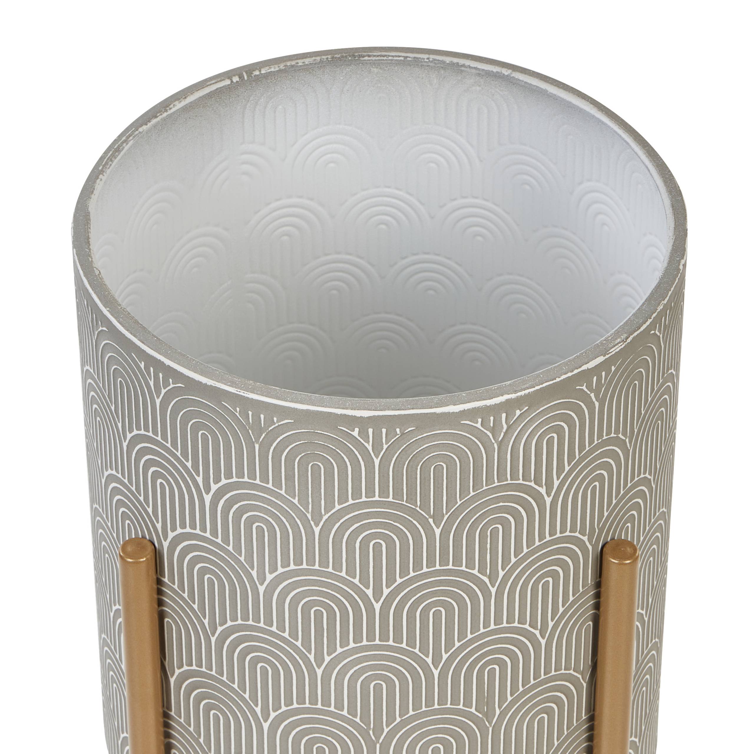 Beliani - Cache-pot d'intérieur Métal Gris AUBRIETA - 31x31x58- Beliani - Image 5