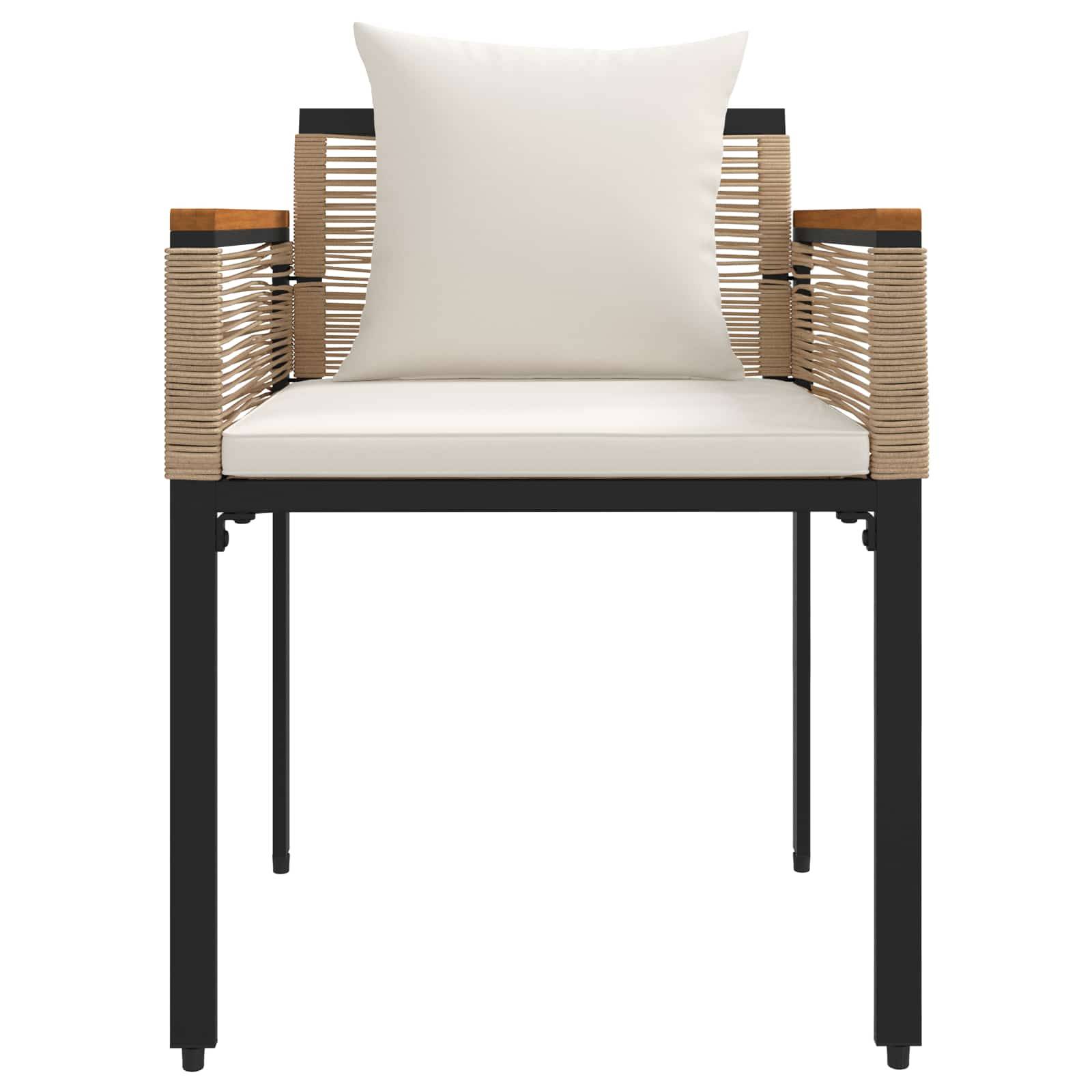 Vidaxl - Ensemble de meubles d'extérieur-Salons de jardin Beige et blanc crème polyrotin 633654 - Image 9
