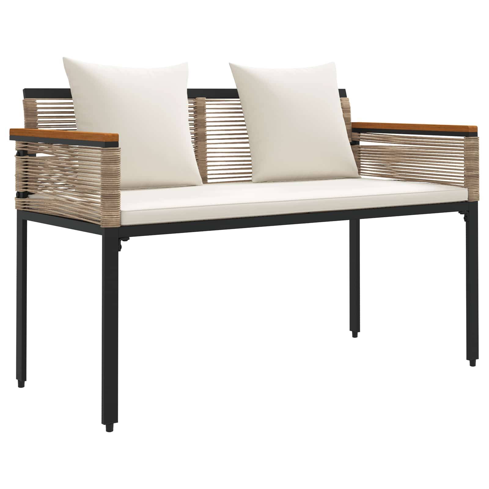 Vidaxl - Ensemble de meubles d'extérieur-Salons de jardin Beige et blanc crème polyrotin 633654 - Image 5