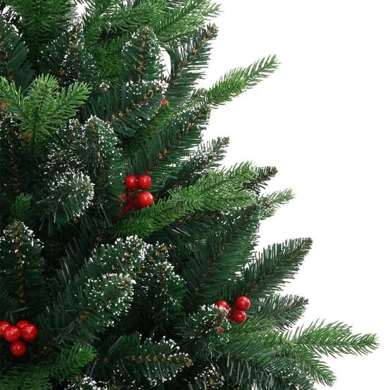 Vidaxl - Sapin de Noël artificiel à charnières avec baies rouges 150 cm vidaXL 356732 - Image 5