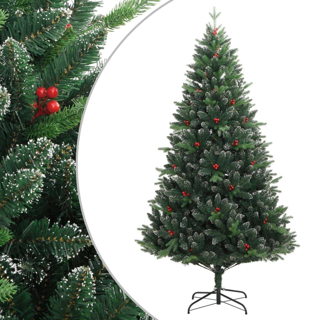 Vidaxl - Sapin de Noël artificiel à charnières avec baies rouges 150 cm vidaXL 356732 - Image 1