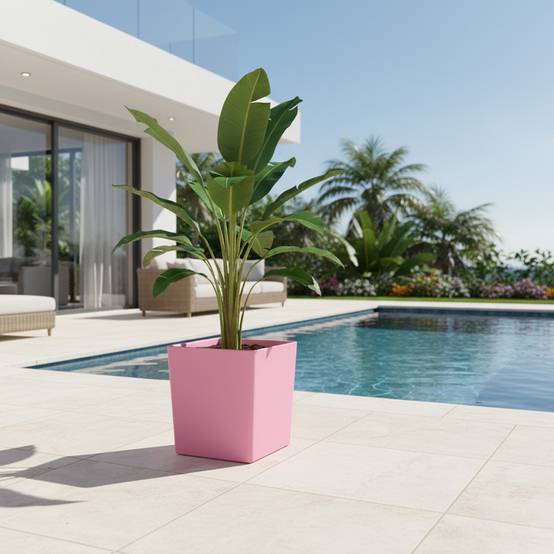 Pot de fleurs carré cubio h 50 cm-plast'up rotomoulage - Imagen 3