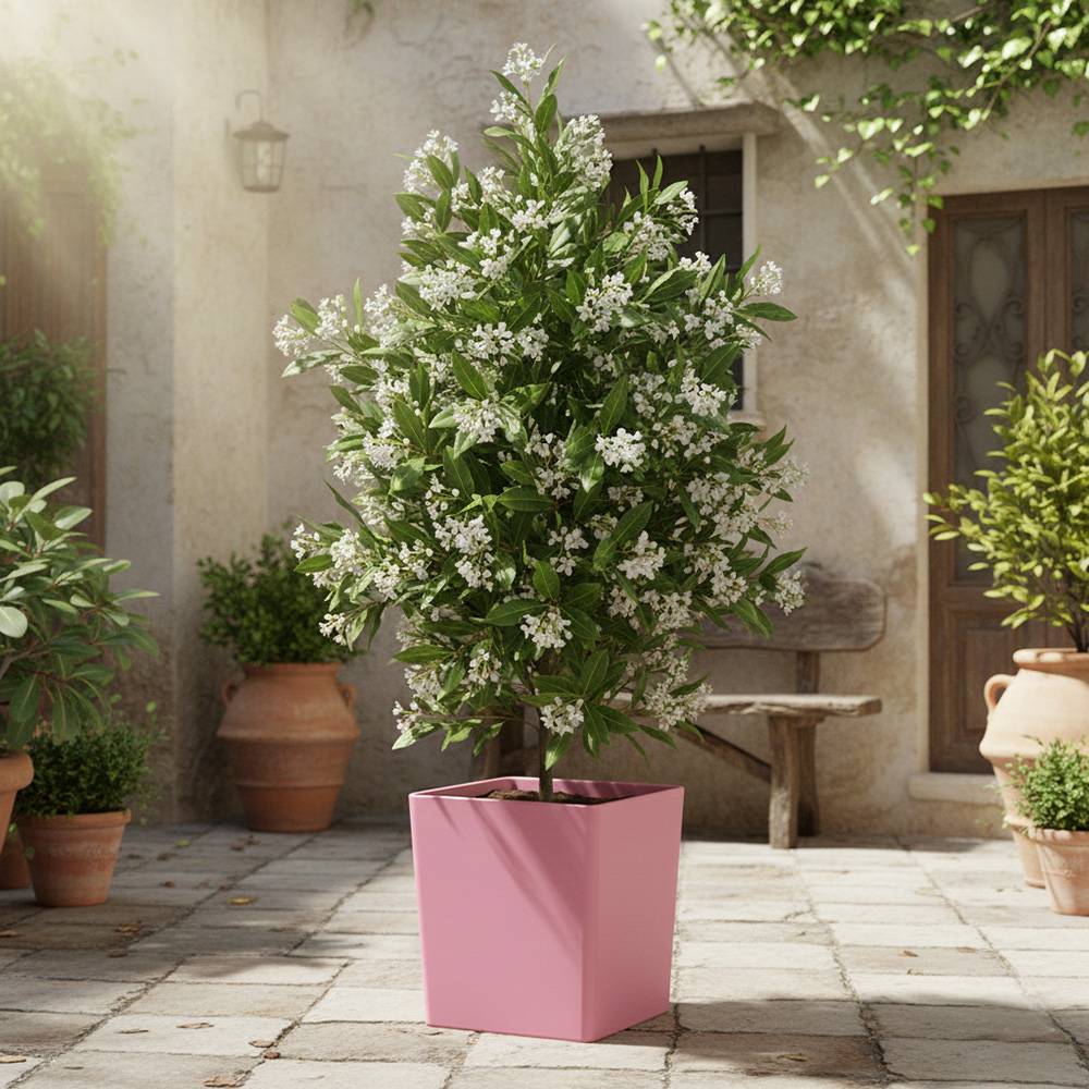 Pot de fleurs carré cubio h 50 cm-plast'up rotomoulage - Imagen 4