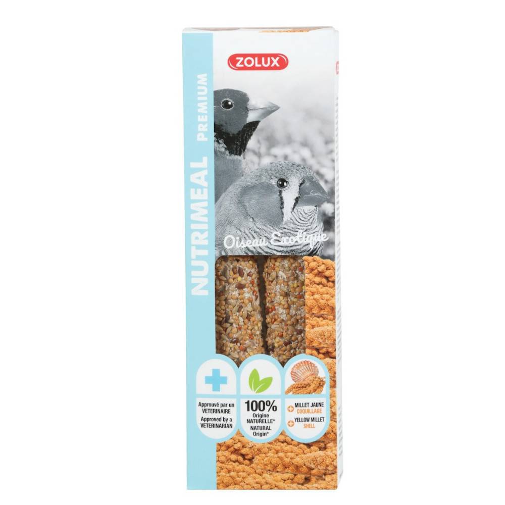 Zolux - zolux - Friandises 2 sticks premium millet jaune pour oiseaux exotique , pour oiseaux - Imagen 1