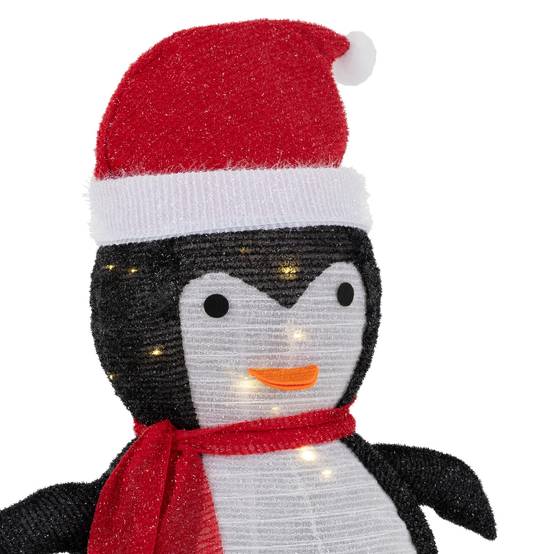 Pingouin de Noël LED décoration avec bonnet écharpe 68cm figurine d'hiver jardin - Image 4