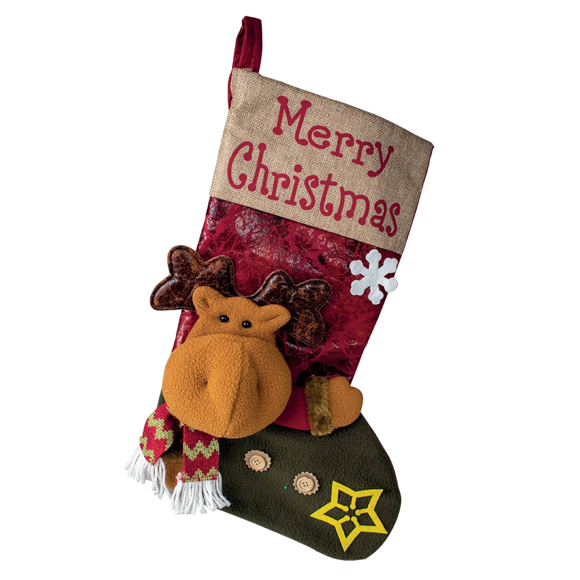 Chaussette de Noël Renne Taille : 46 cm DOOGY