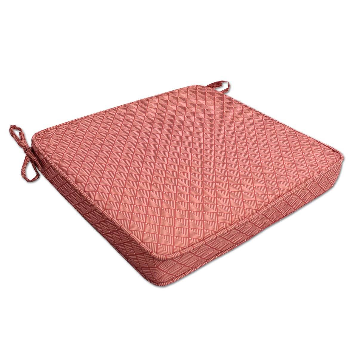 Coussin à motifs corail/blanc pour chaises et fauteuils pliants - TECK'Attitude - Imagen 1