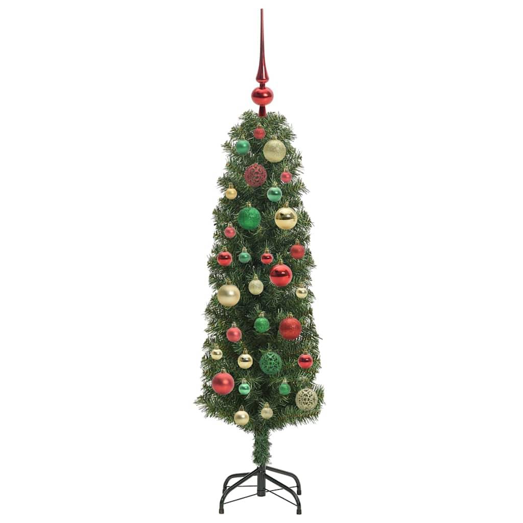 Sapin de Noël | Arbre de Noël artificiel Vert 120 cm PVC et acier et plastique Maison Chic - Image 6